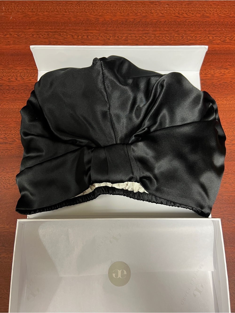 Black Silk Turban Headwrap